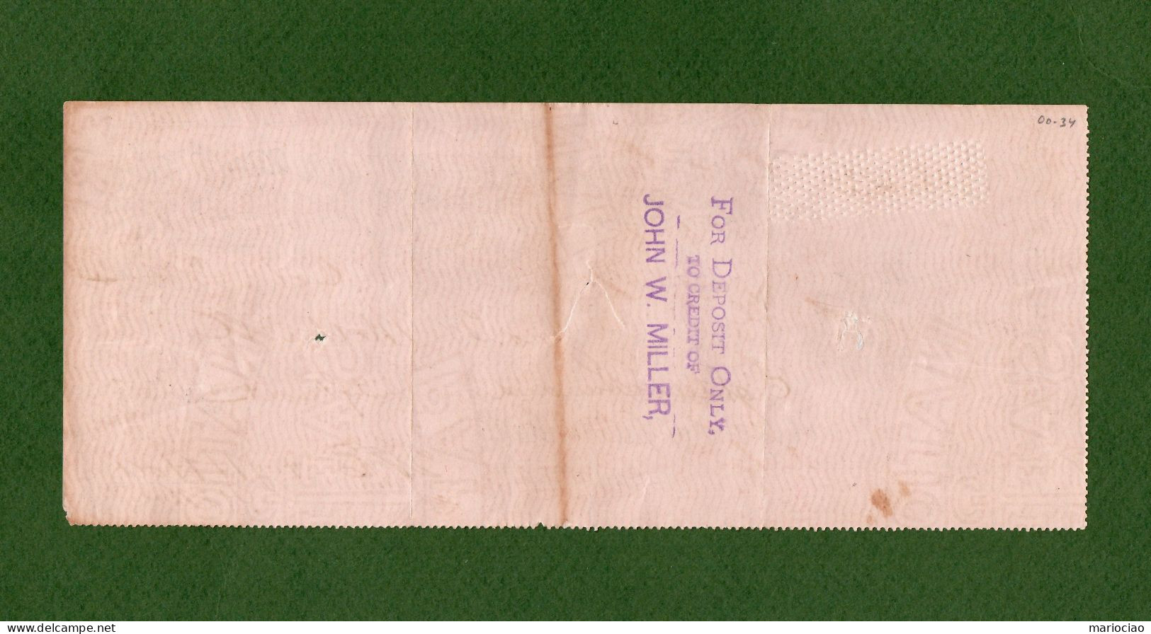 USA Check GLENCOE COTTON MILLS 1892 Burlington, North Carolina - N. 4884 - Other & Unclassified