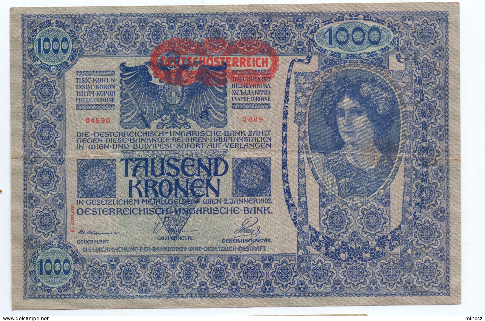 Austria 1.000 Kronen 1919 KM#61 - Oostenrijk