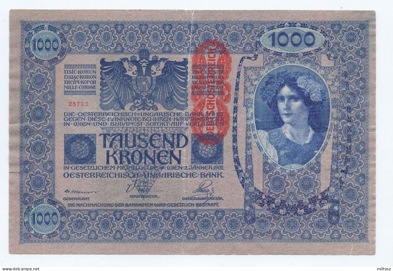Austria 1.000 Kronen 1919 KM#59 - Oostenrijk