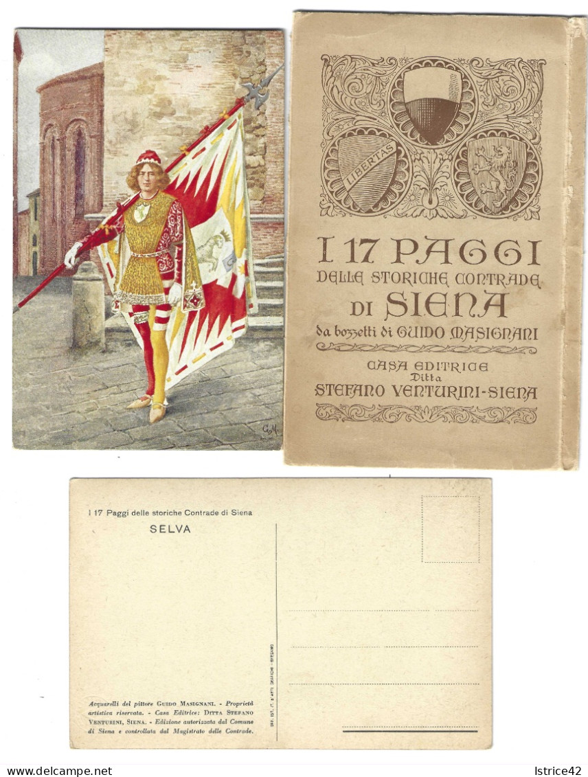 SIENA - PALIO - I PAGGI MAGGIORI - COSTUMI DEL 1928 - BOZZETTI DI GUIDO MASIGNANI - Ed. S.VENTURINI, SIENA 1930 - Siena