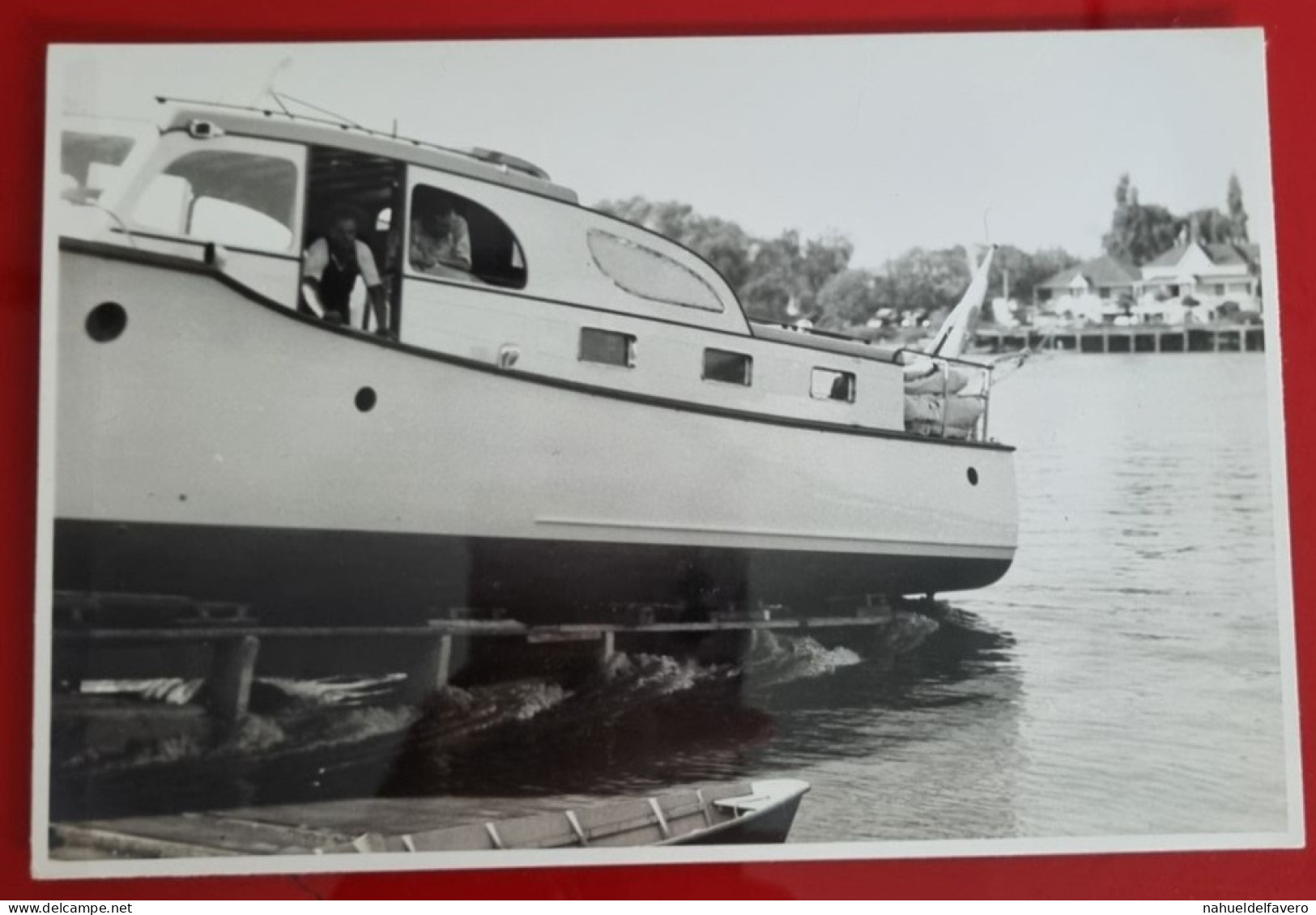 PH Original - 18,5 X 12 Cm - TRIPLE FRONTERA, PUERTO IGUAZÚ, ARGENTINA 1942 - EJERCITO ARGENTINO - EXCURSIÓN DE PESCA - Barcos