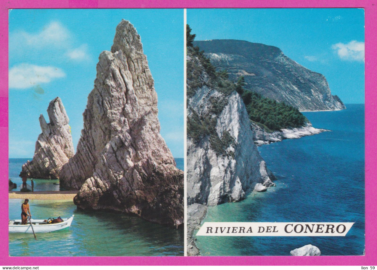 293891 / Italy - Rivera Del CONERO PC 1989 Porto Recanati USED 650 L Castello Di Montecchio, Castiglion Fiorentino - 1981-90: Storia Postale