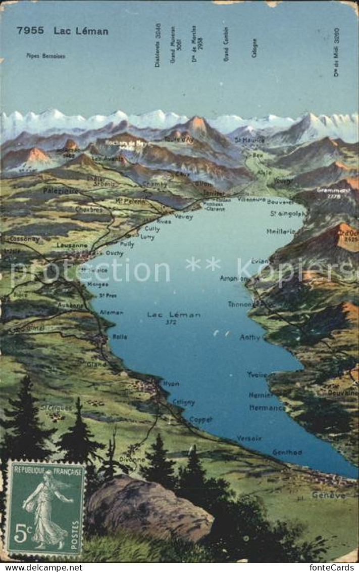 11651511 Lac Leman Genfersee Und Umgebung Alpenpanorama Aus Vogelperspektive Gen - Other & Unclassified