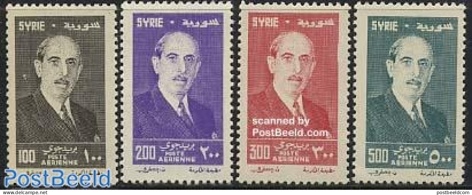 Syria 1956 S. El-Kuwatli 4v, Mint NH, History - Politicians - Syrien