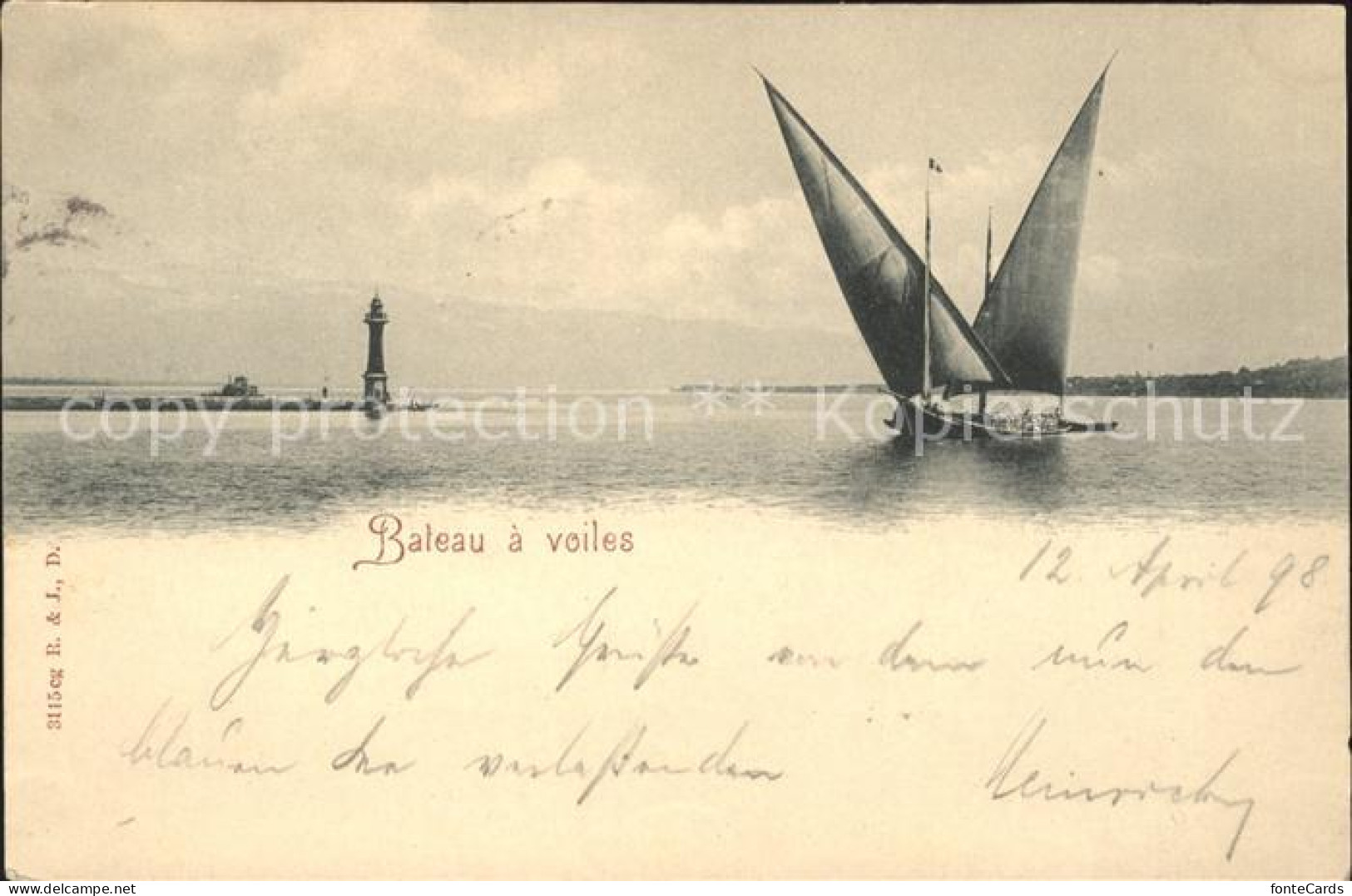 11651504 Geneve GE Bateau A Voiles Phare Geneve - Sonstige & Ohne Zuordnung