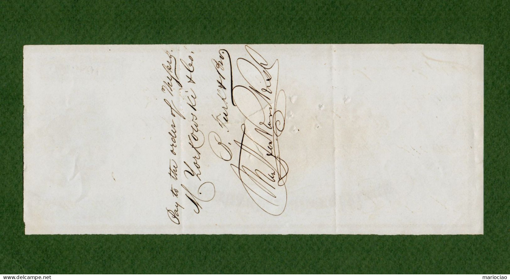 USA Check Merchants National Bank Of Burlington Vermont 1870 - Other & Unclassified