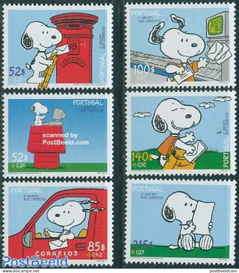 Portugal 2000 Peanuts 6v, Mint NH, Art - Comics (except Disney) - Unused Stamps