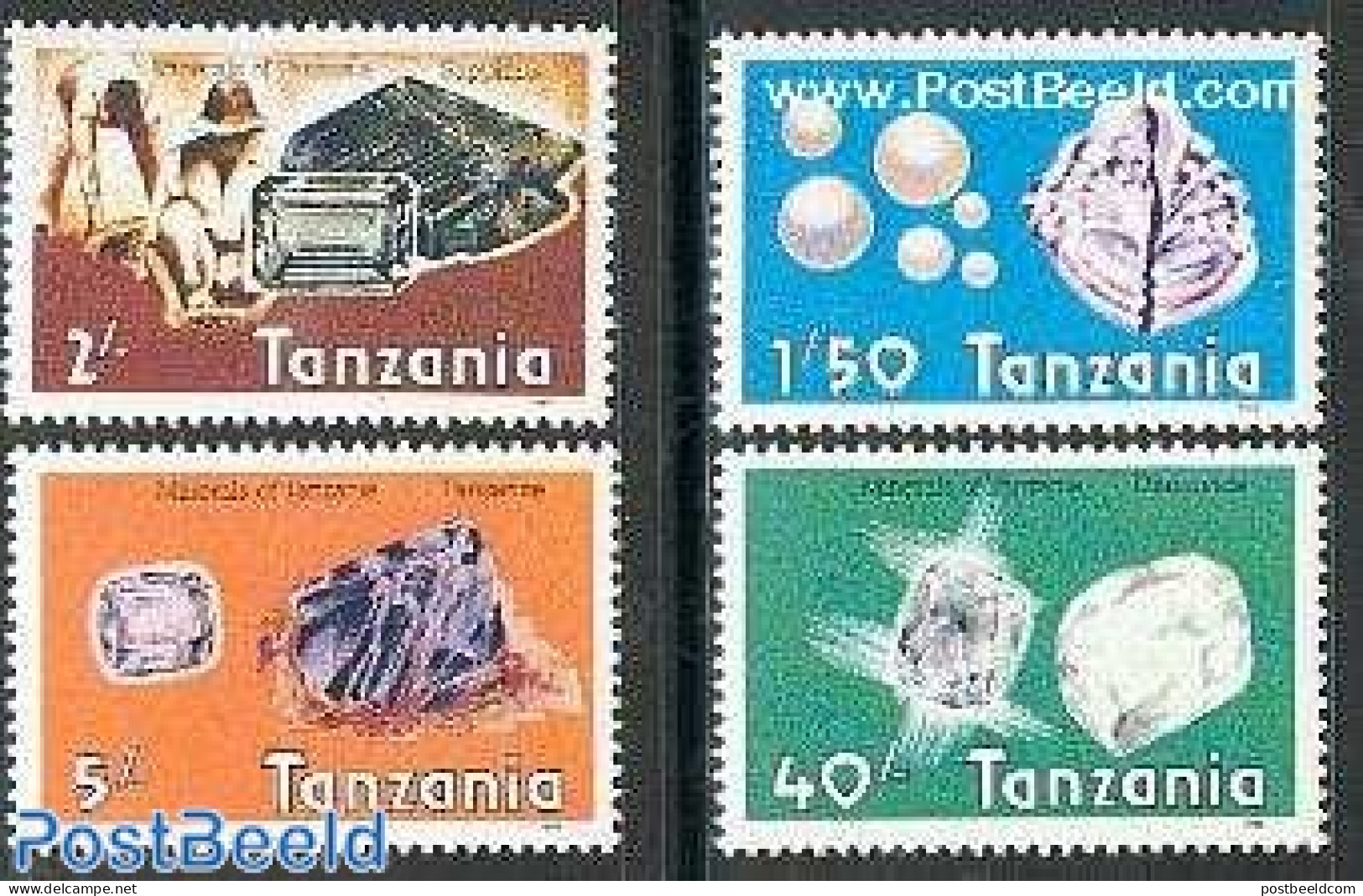 Tanzania 1986 Minerals 4v, Mint NH, History - Geology - Tansania (1964-...)