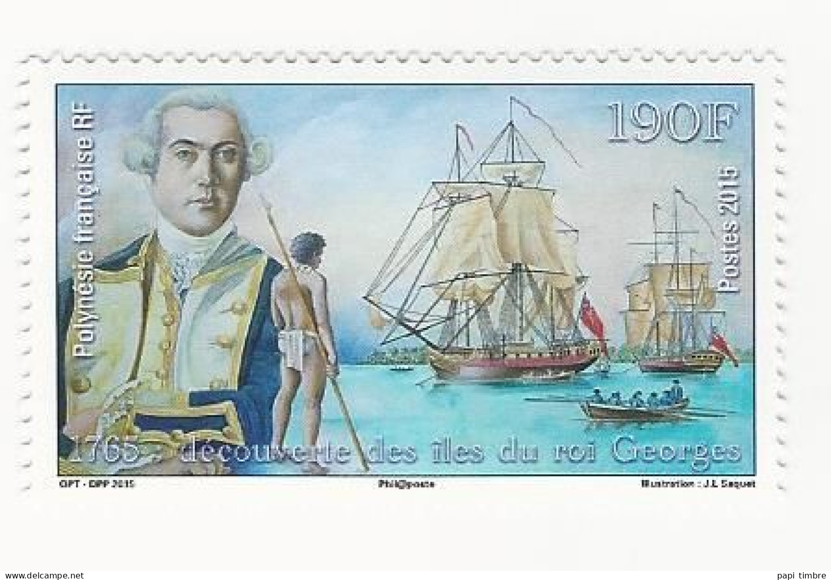 Polynésie-2015-250e Anniversaire De La Découverte Des îles Du Roi Georges - N° 1015 ** - Neufs