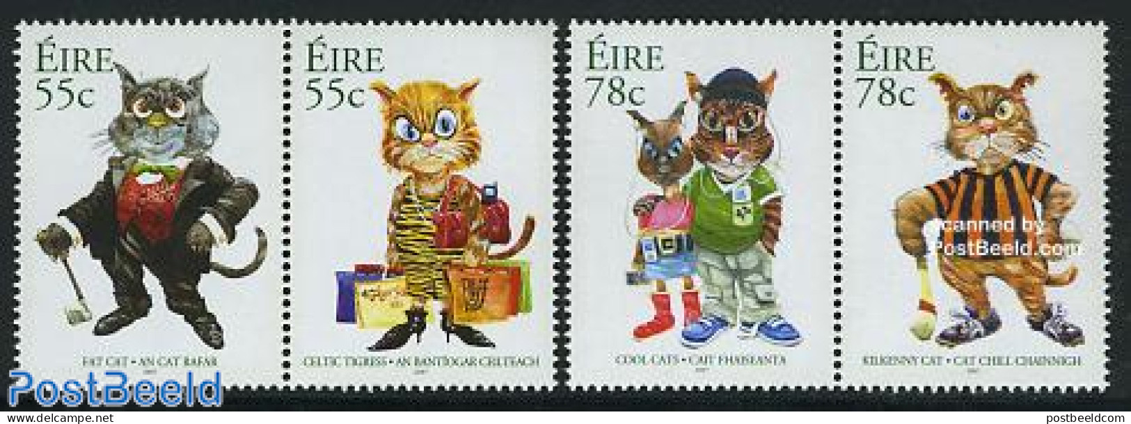 Ireland 2007 Celtic Cats 2x2v [:], Mint NH, Nature - Cats - Unused Stamps