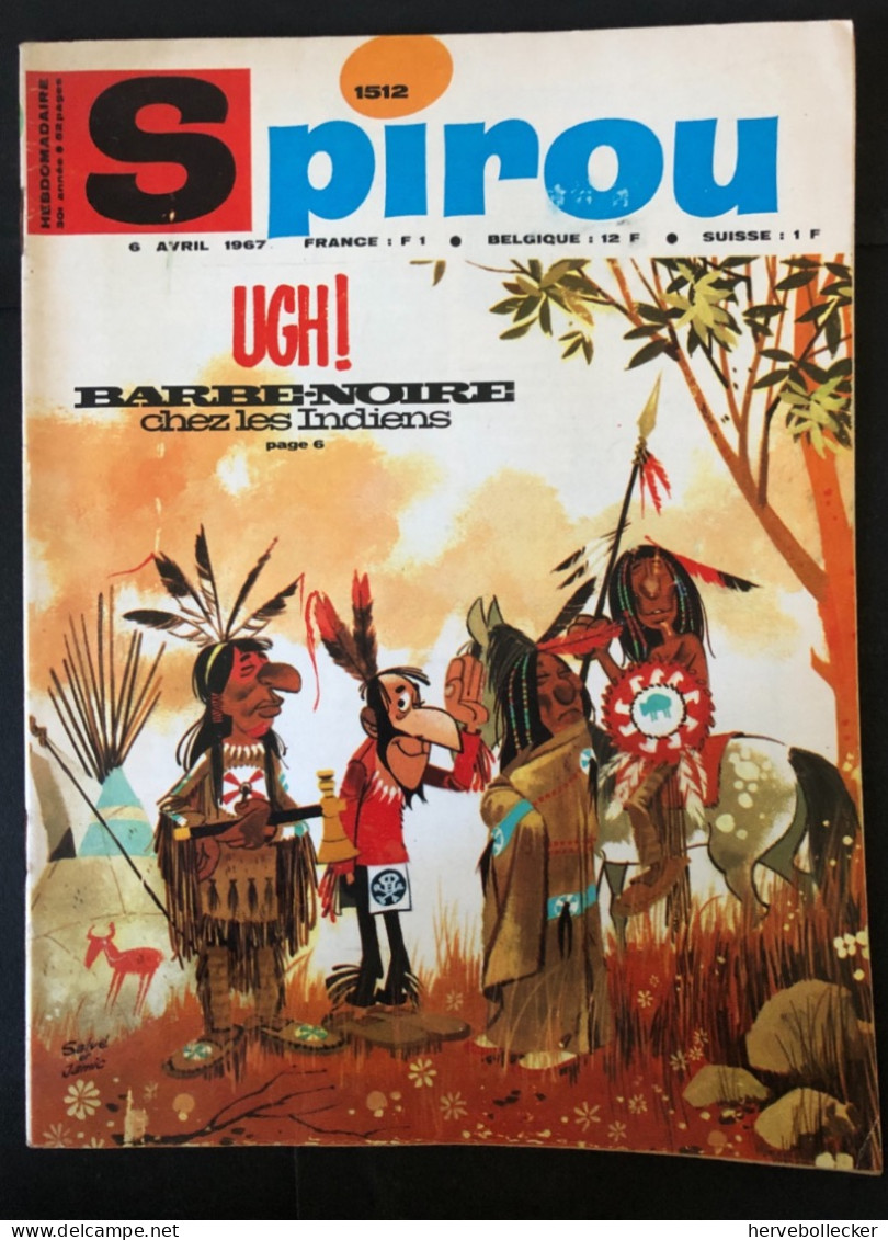 Spirou Hebdomadaire N° 1512 -1967 - Spirou Magazine