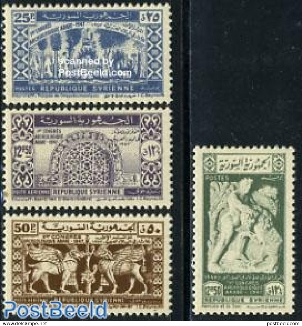Syria 1947 Archaeology Congress 4v, Mint NH, History - Archaeology - Archeologie