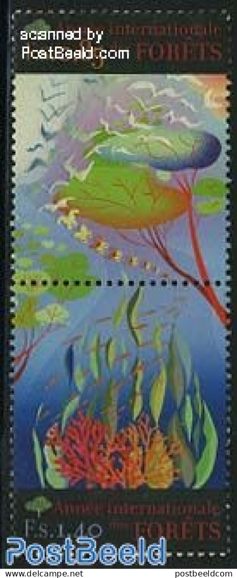 United Nations, Geneva 2011 Int. Year Of Forests 2v [:], Mint NH, Nature - Birds - Trees & Forests - Rotary Club