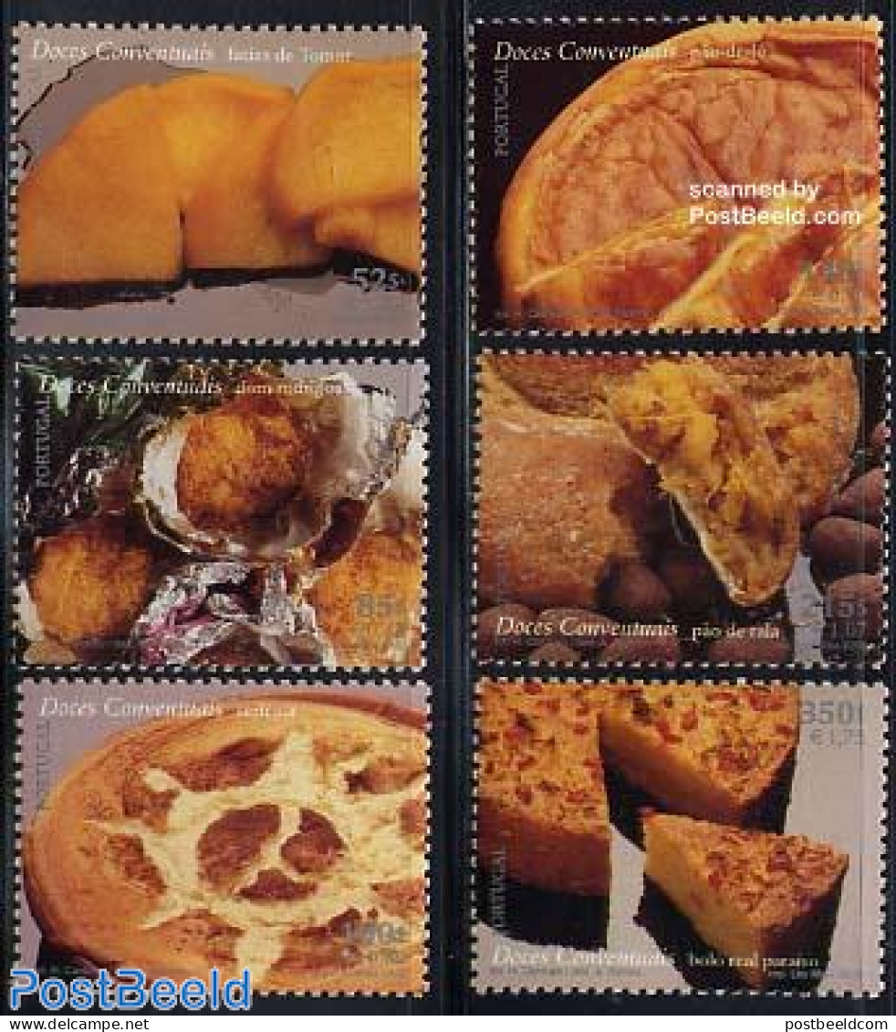 Portugal 2000 Sweet Pies From Abbeys 6v, Mint NH, Health - Food & Drink - Nuevos