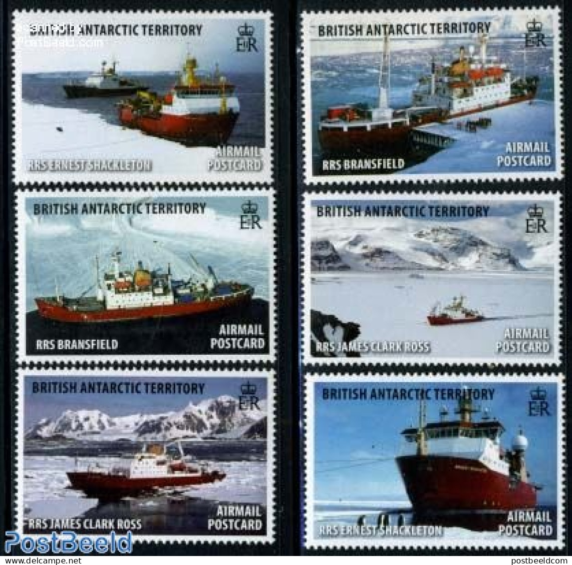 British Antarctica 2011 Research Ships 6v, Mint NH, Science - Transport - The Arctic & Antarctica - Ships And Boats - Schiffe