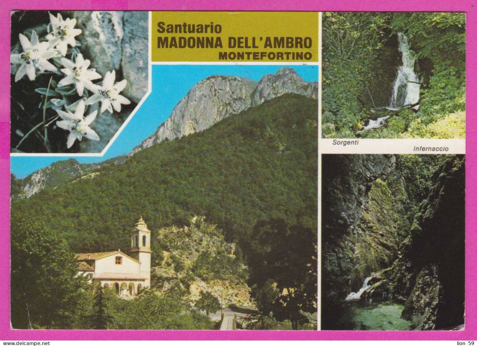 293892 / Italy - Sanatorio MADONNA DELL'AMBRO Montefortino PC 1989 Amandola USED 650 L Castello Di Montecchio - 1981-90: Storia Postale