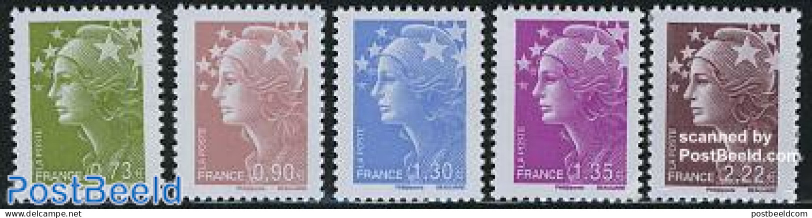 France 2009 Definitives, Marianne 5v, Mint NH - Unused Stamps
