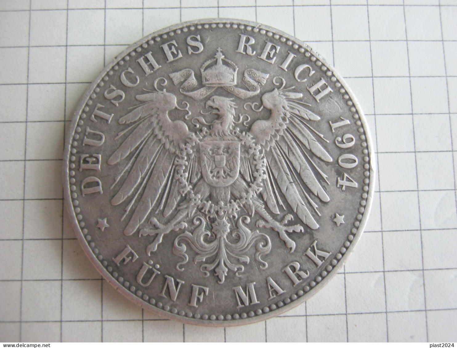 Prussia 5 Mark 1904 A - 2, 3 & 5 Mark Silver