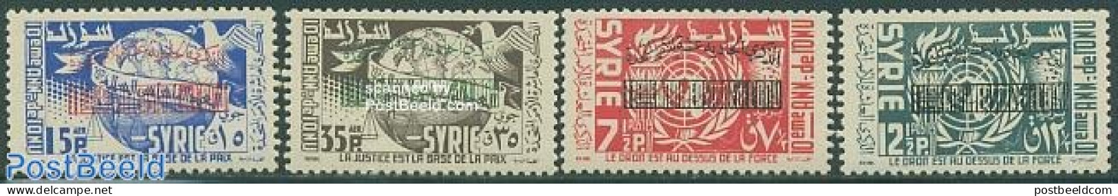 Syria 1956 11 Years UNO 4v, Mint NH, History - United Nations - Siria