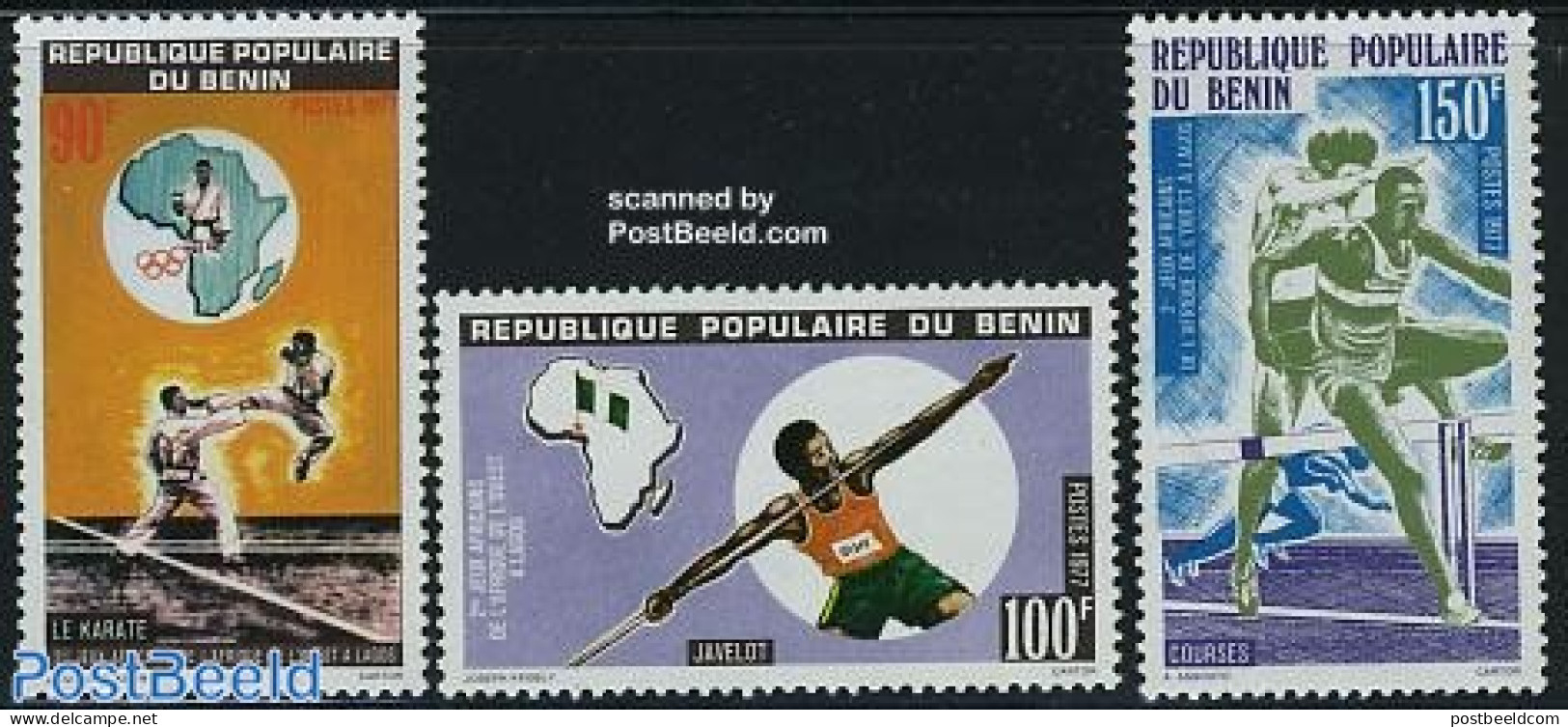 Benin 1977 West African Games 3v, Mint NH, Sport - Athletics - Sport (other And Mixed) - Ongebruikt