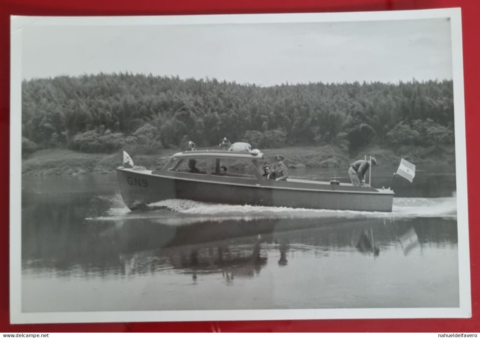 PH Original - 18,5 X 12 Cm - TRIPLE FRONTERA, PUERTO IGUAZÚ, ARGENTINA 1942 - EJERCITO ARGENTINO - EXCURSIÓN DE PESCA - Boats