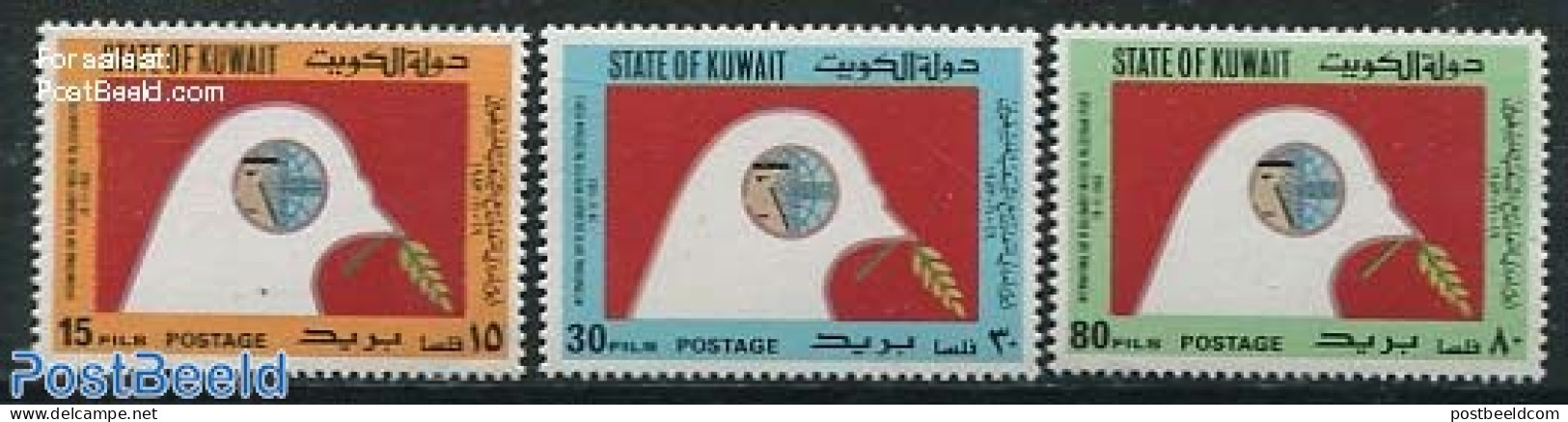 Kuwait 1983 Palestine Solidarity 3v, Mint NH - Koweït