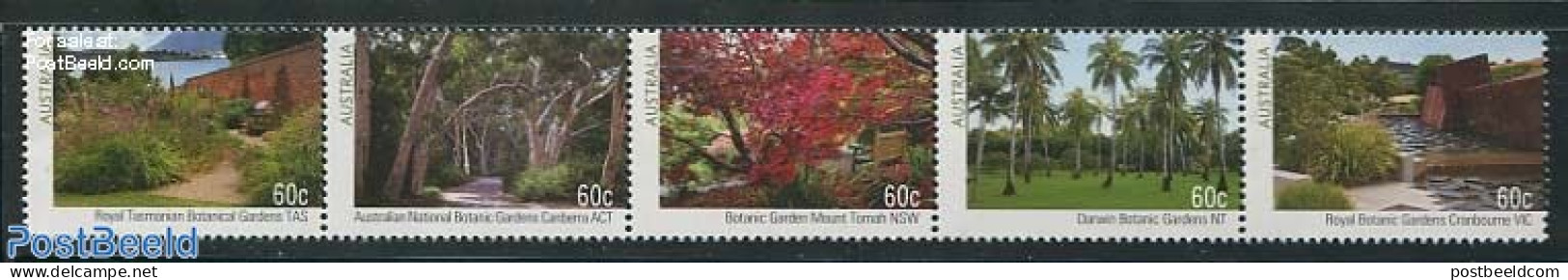 Australia 2013 Botanic Gardens 5v [::::], Mint NH, Nature - Gardens - Trees & Forests - Ungebraucht