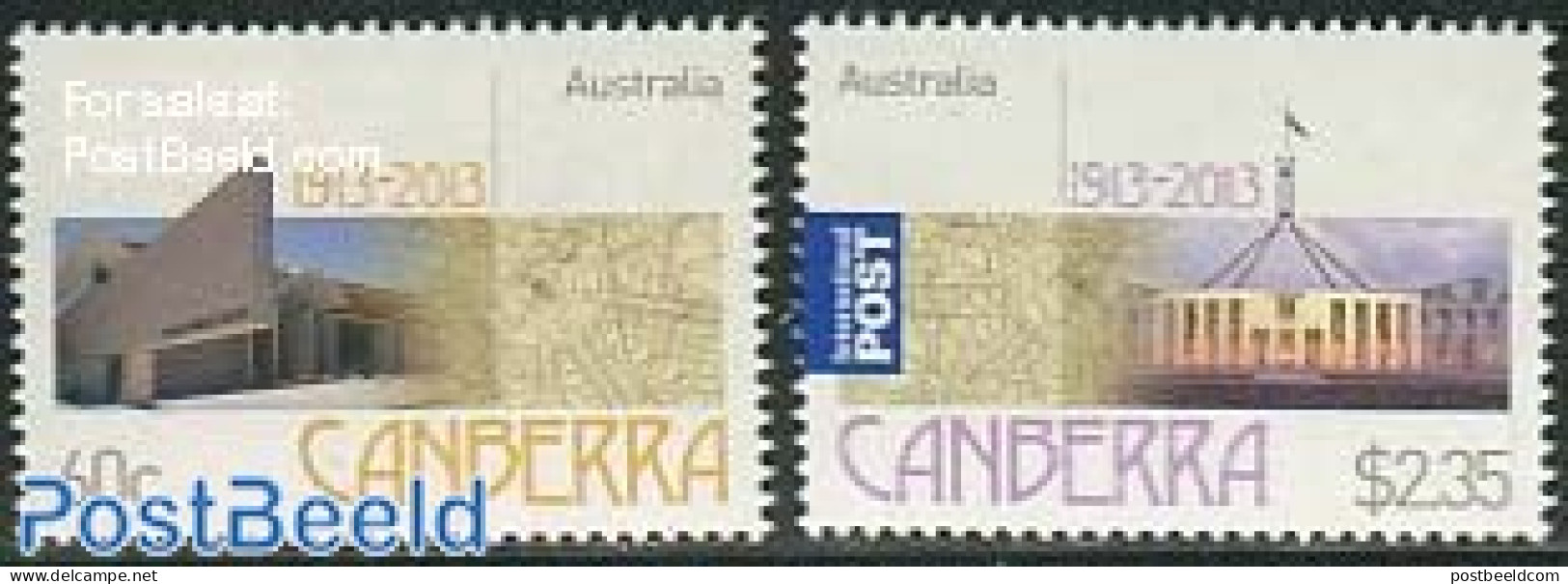 Australia 2013 Canberra 2v, Mint NH, Art - Modern Architecture - Unused Stamps