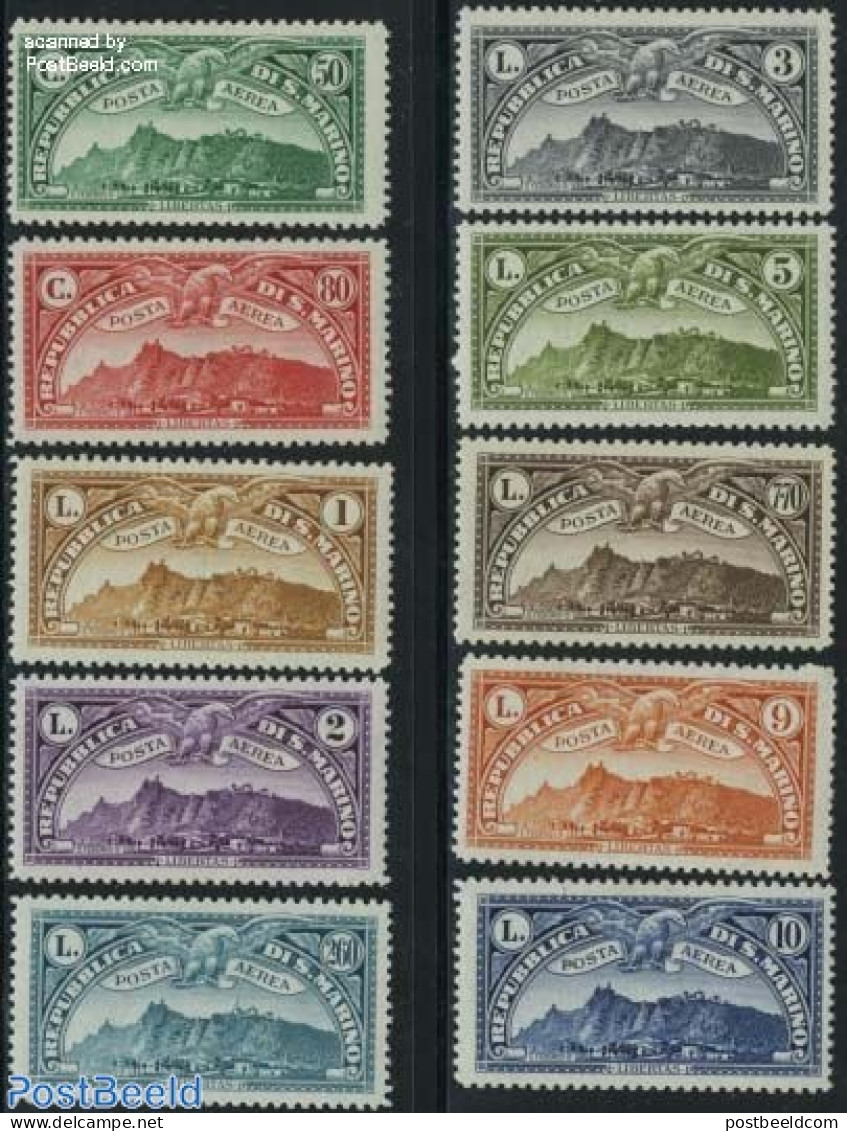 San Marino 1931 Airmail 10v, Unused (hinged) - Unused Stamps