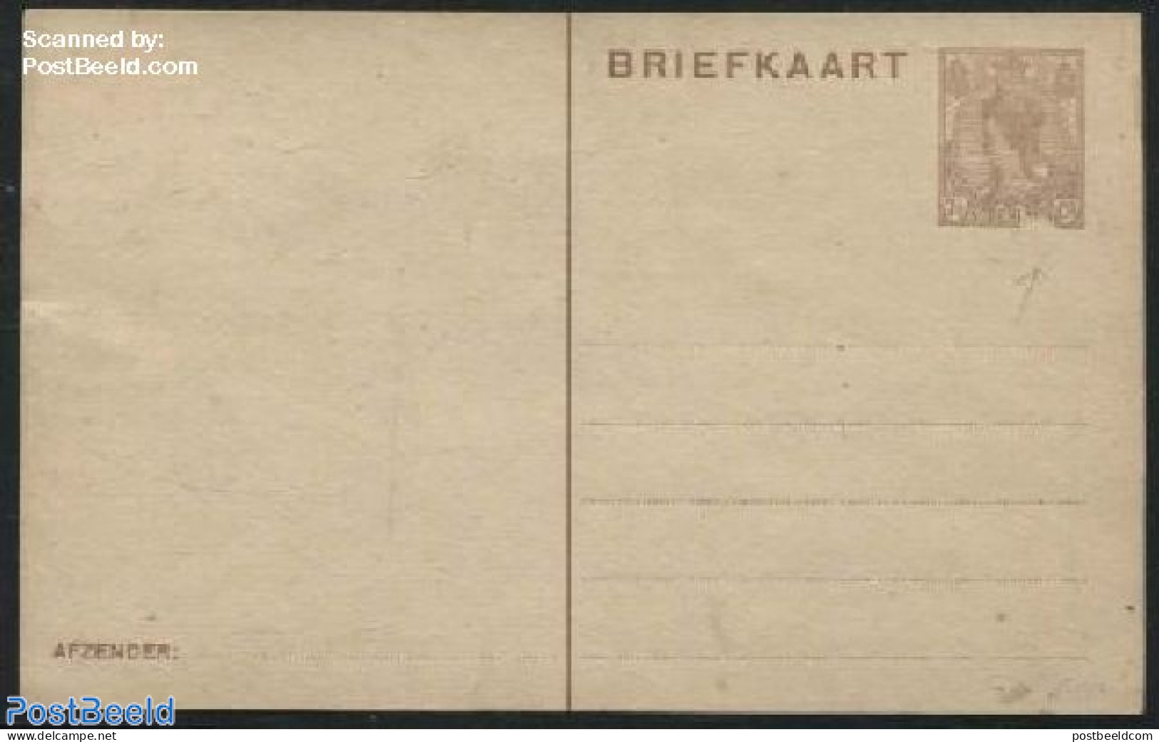 Netherlands 1923 Postcard 7.5c, Pressure Coincidence, Missing Part At Bottom Of Stamp, Unused Postal Stationary, Vario.. - Brieven En Documenten
