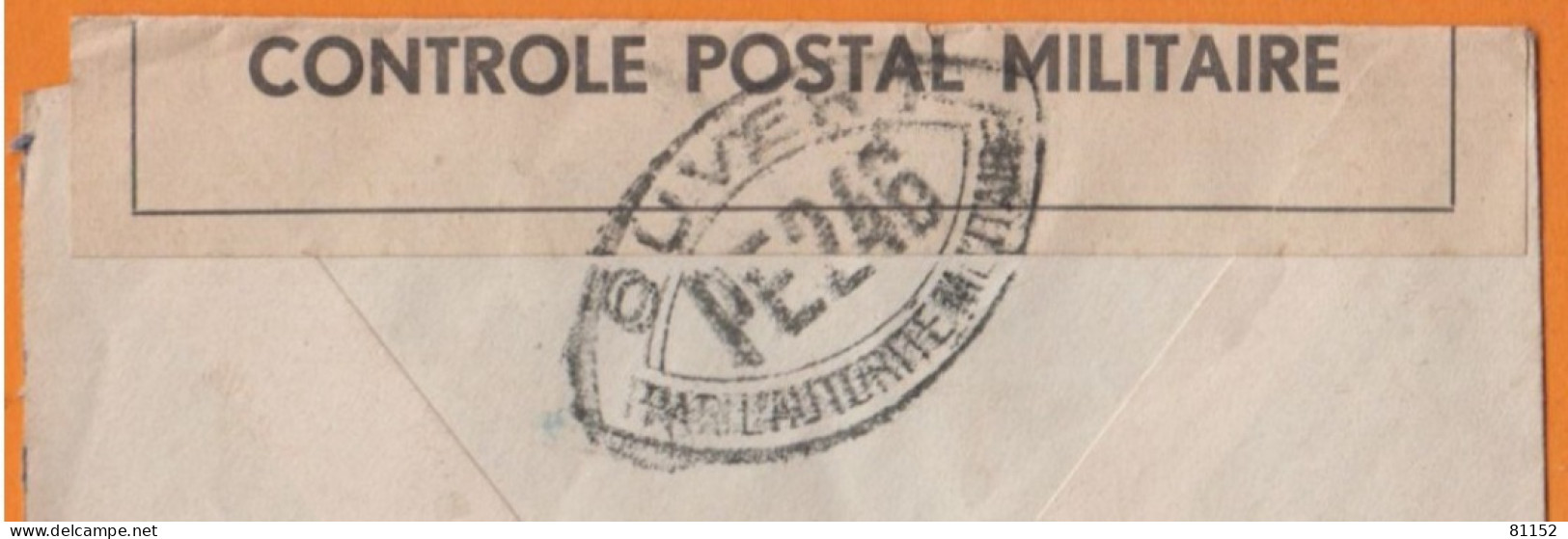 F.M. Militaria  Sur Lettre Avec Cachet " Poste Aux Armées " 1940  Pour RODEZ  Avec " CONTROLE POSTAL MILITAIRE " - WW II