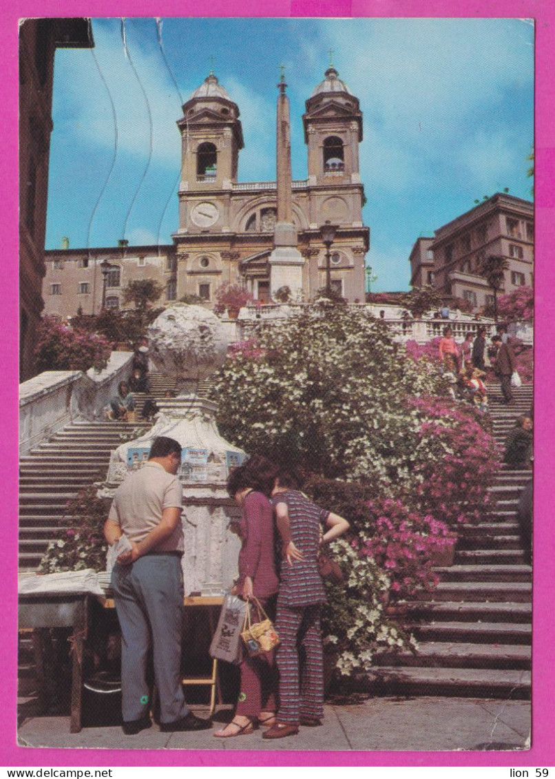 293894 / Italy - ROMA Steps And Church Of Trinita Dei Monti   PC 1988 USED 650 L Castello Di Montecchio, - Kirchen