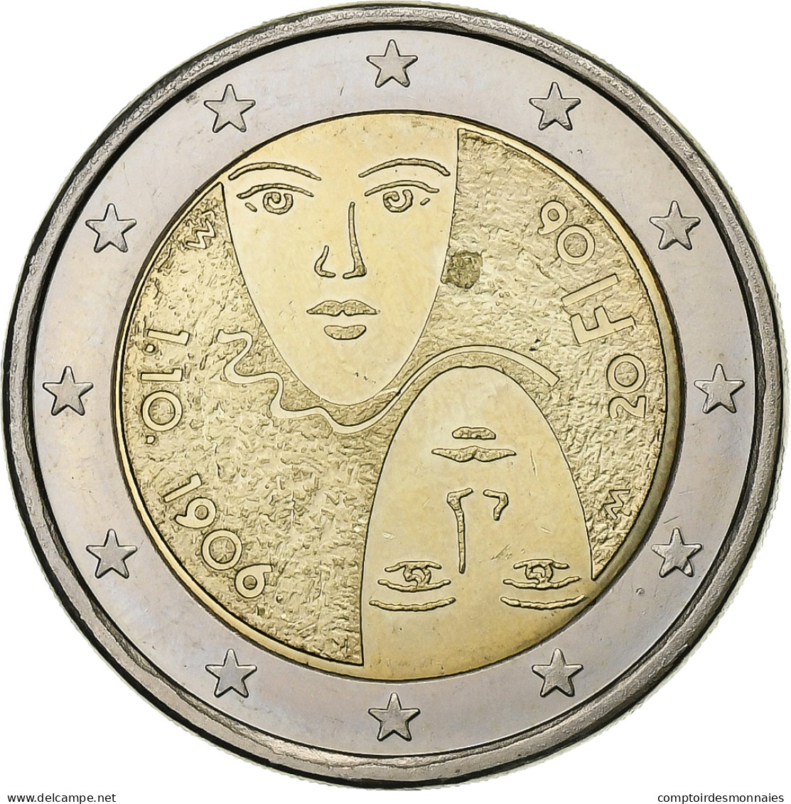 Finlande, 2 Euro, Suffrage Universel, 2006, Vantaa, SPL, Bi-Metallic, KM:125 - Finlandía