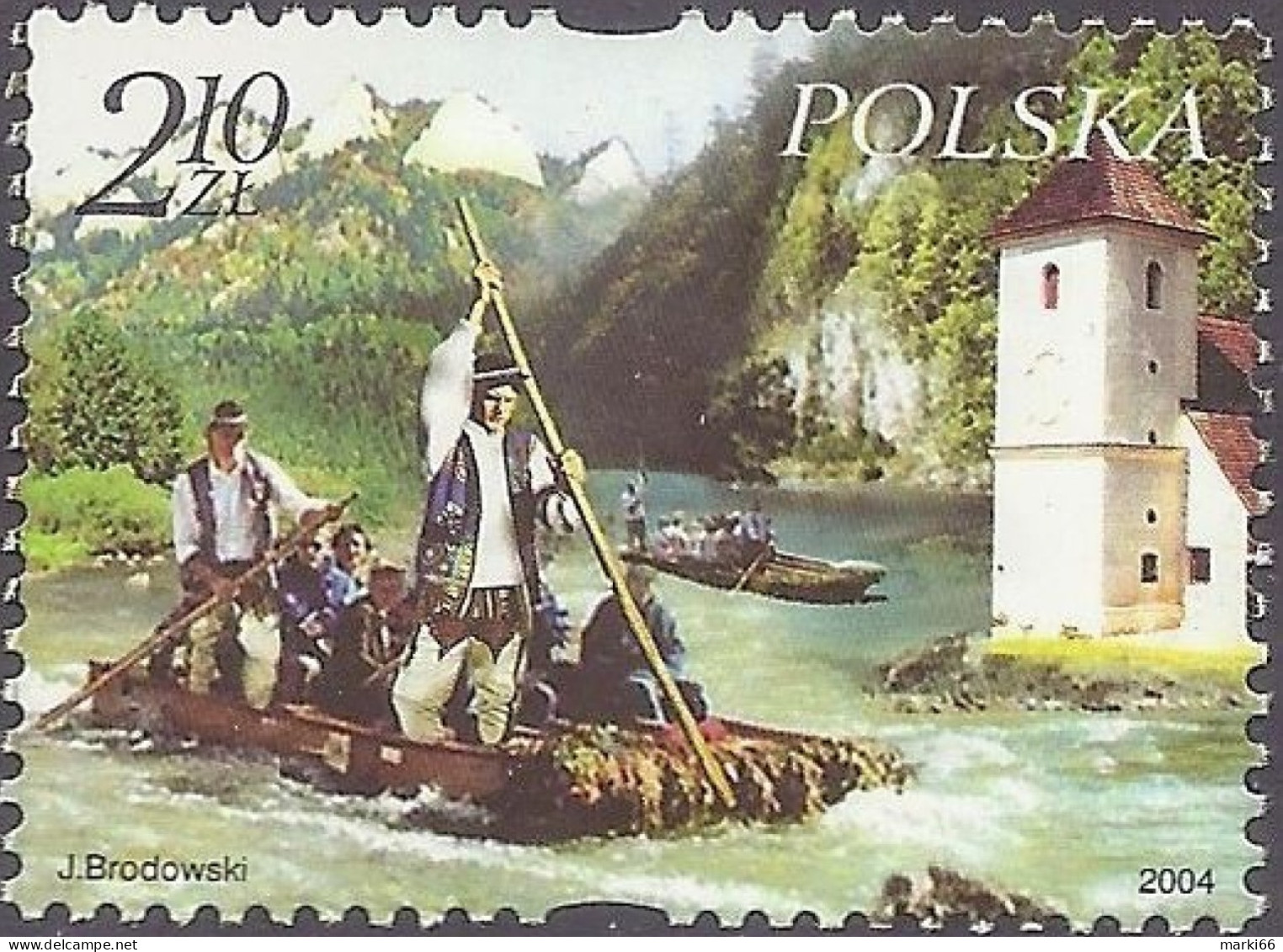 Poland - 2004 - Tourism - Dunajec River Rafting - Joint Issue With Slovakia - Mint Stamp - Ungebraucht