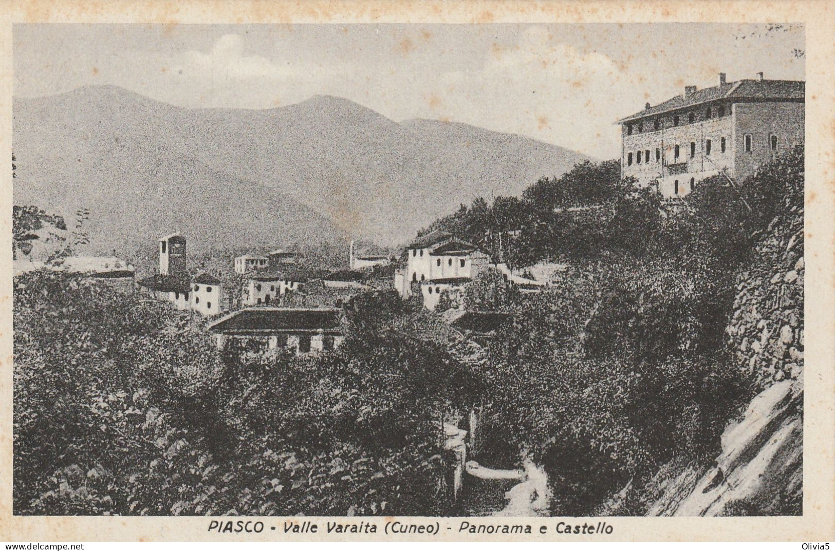 PIASCO - VALLE VARAITA - PANORAMA E CASTELLO - Cuneo