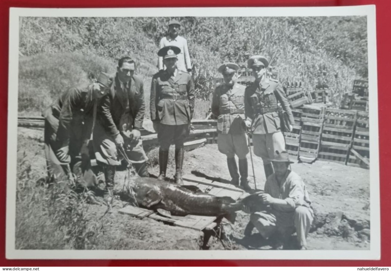 PH Original - 18,5 X 12 Cm - TRIPLE FRONTERA, PUERTO IGUAZÚ, ARGENTINA 1942 - EJERCITO ARGENTINO - EXCURSIÓN DE PESCA - Sport