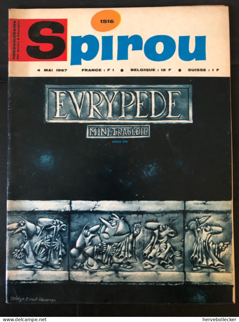 Spirou Hebdomadaire N° 1516 -1967 - Spirou Magazine