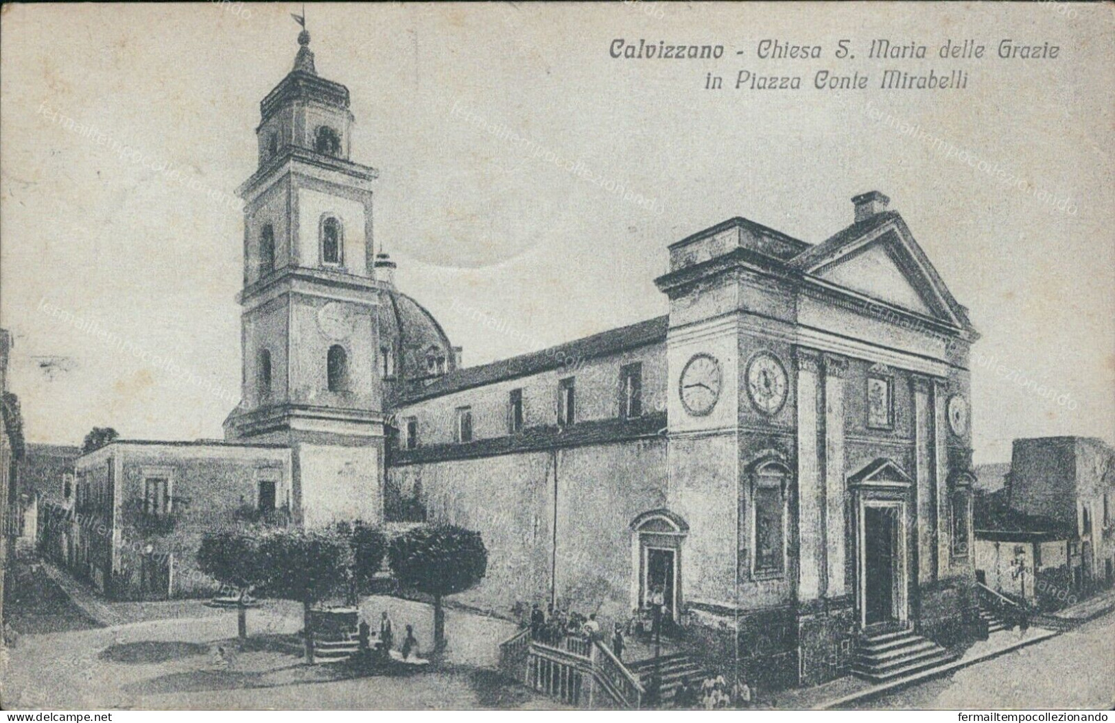 Cs99 Cartolina Calvizzano Chiesa S.maria Delle Grazie Provincia Di Napoli - Napoli (Neapel)