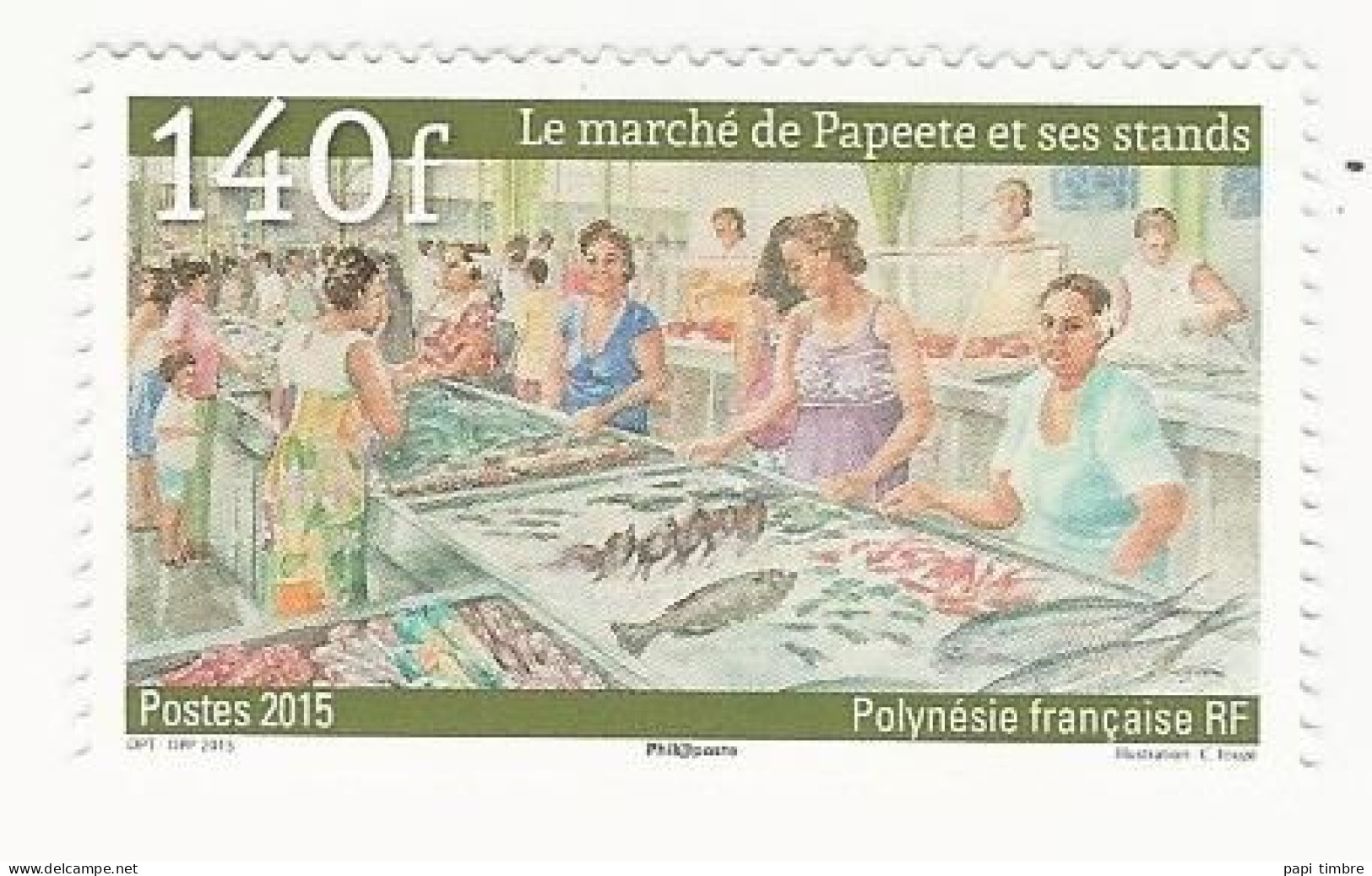 Polynésie-2015-Le Marché De Papeete Et Ses Stands - N° 1107 à 1109 ** - Neufs
