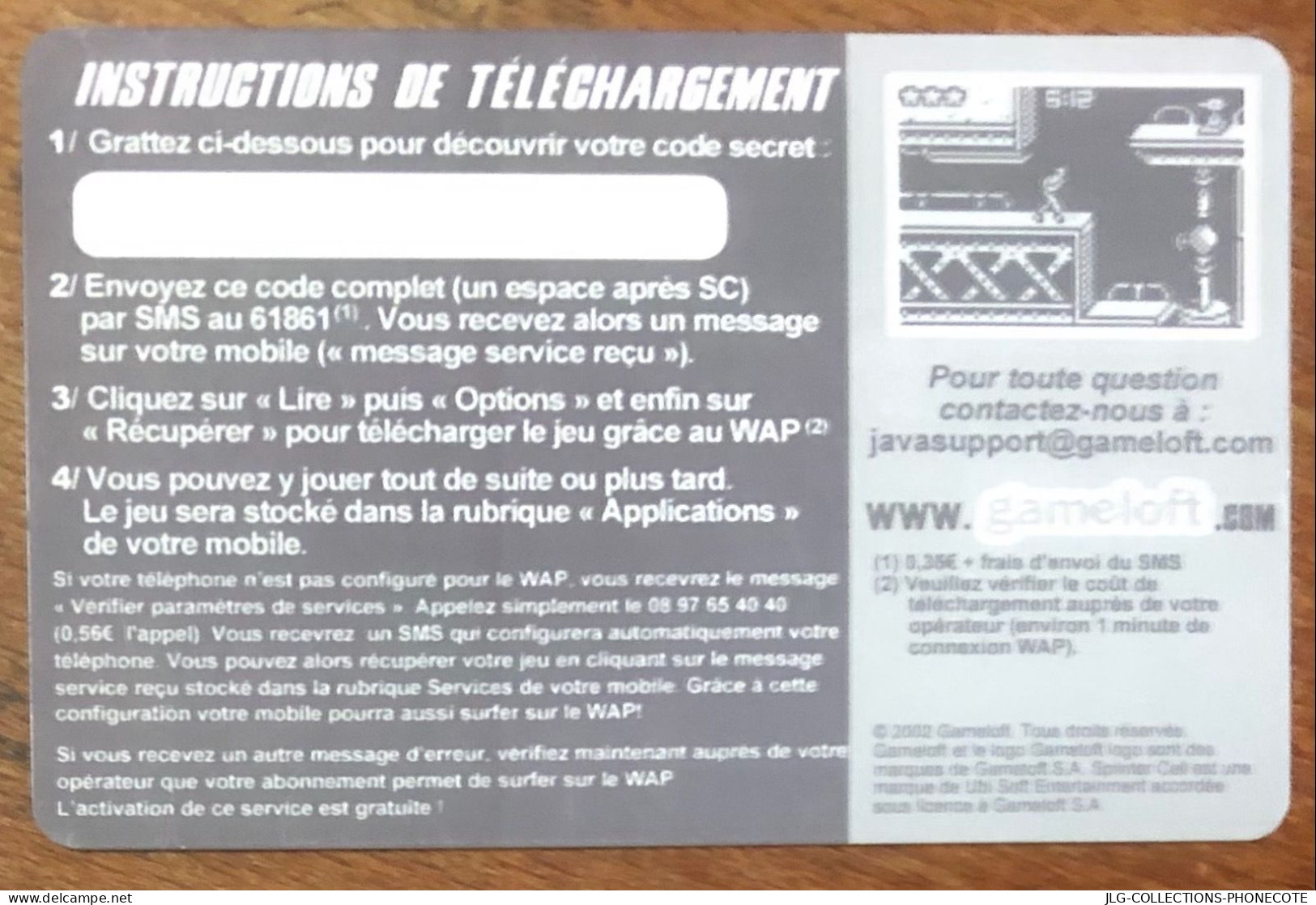TÉLÉCOM CARREFOUR GAMELOFT PREPAID PREPAYÉE NO TELECARTE PHONECOTE TELEFONKARTE PHONE CARD CALLING - Other & Unclassified