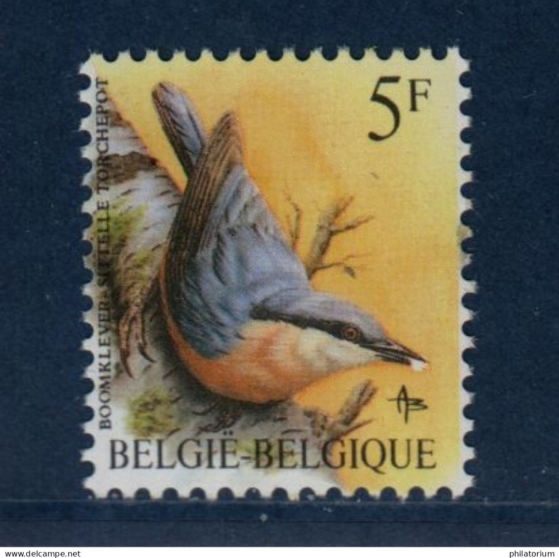 Belgique België, **, Yv 2293, Mi 2346x, SG 2849, Sittelle Torchepot, - 1985-.. Uccelli (Buzin)