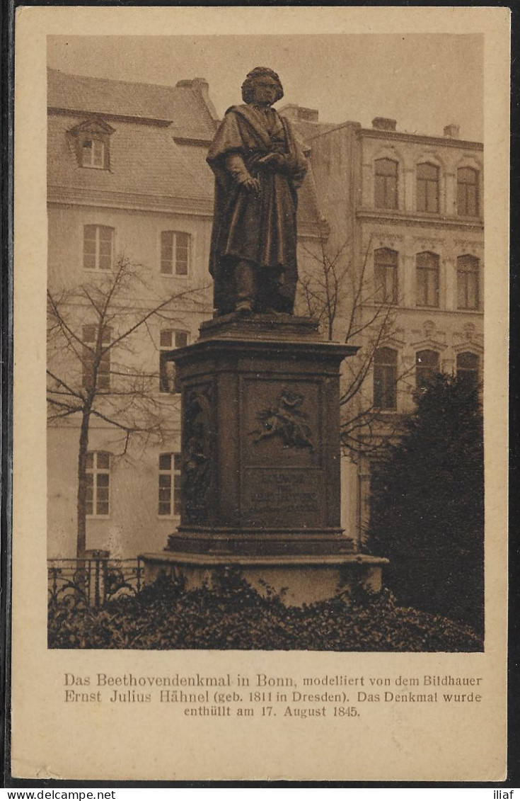 Germany. Bonn. Beethoven-Denkmal. Illustrated View Posted Postcard - Bonn