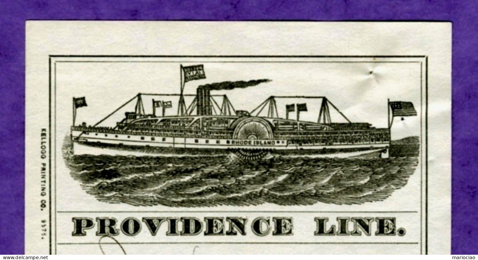USA Check Providence And Stonington Steam Ship 1886 Co. 1886 EXTREMELY RARE - Otros & Sin Clasificación