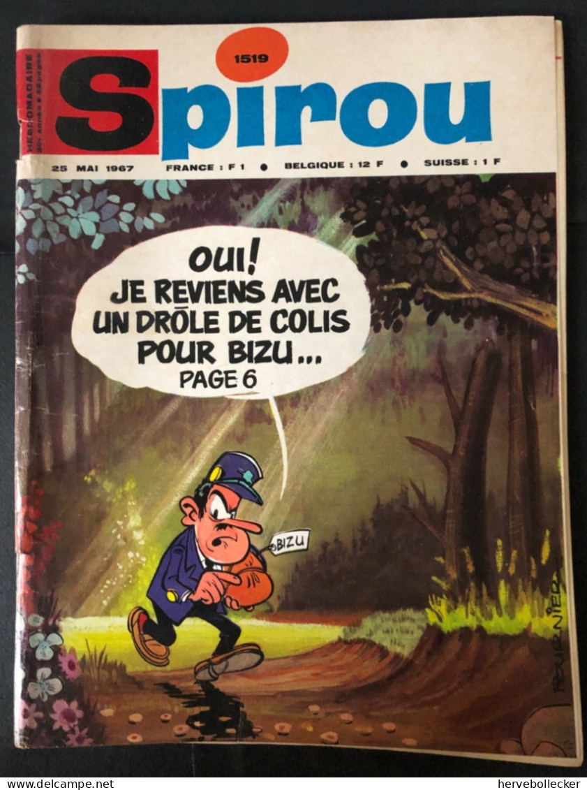 Spirou Hebdomadaire N° 1519 -1967 - Spirou Magazine