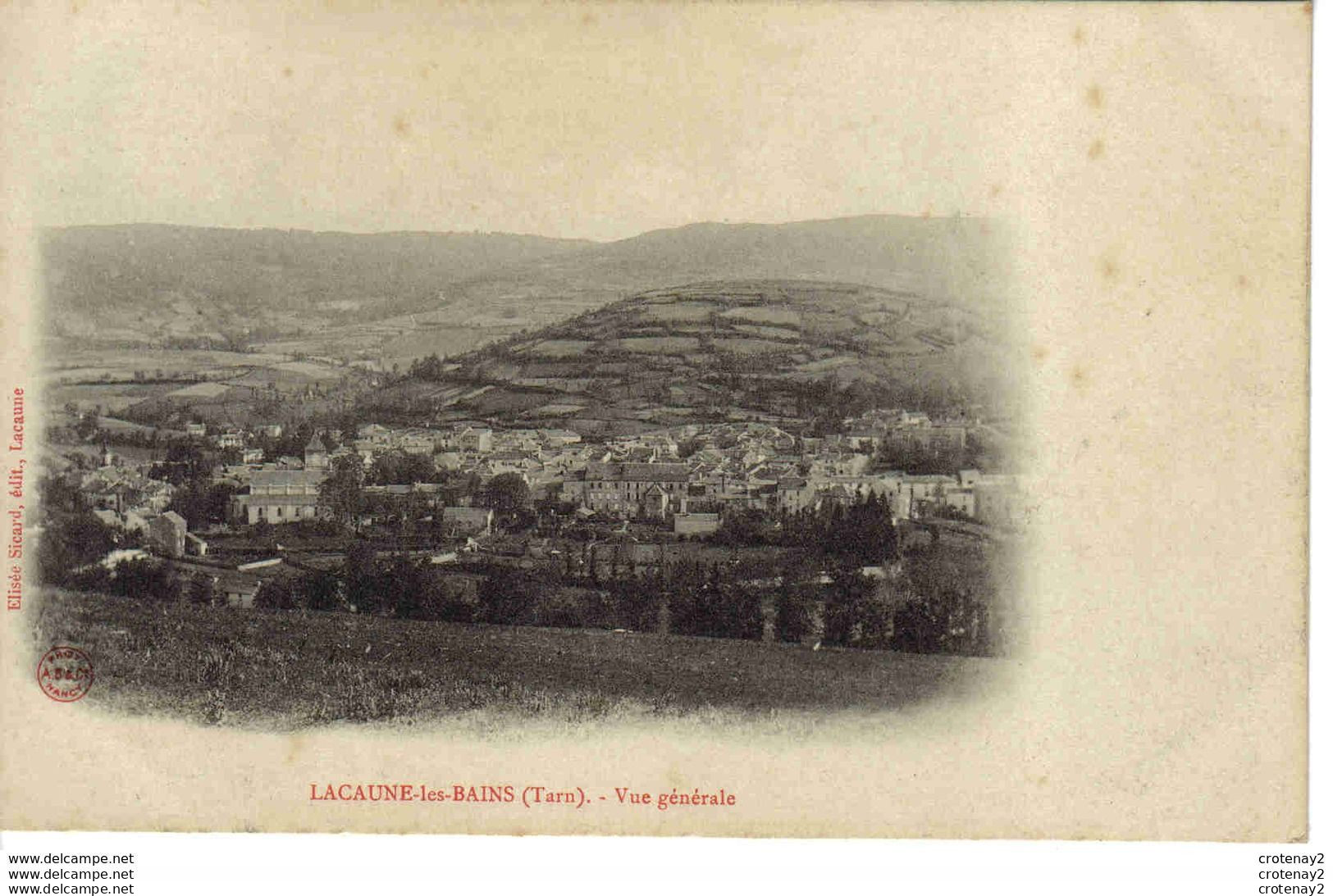 81 LACAUNE LES BAINS Vers Brassac Vue Générale Voyagé Vers 1904 Elisée Sicard édit Lacaune - Brassac