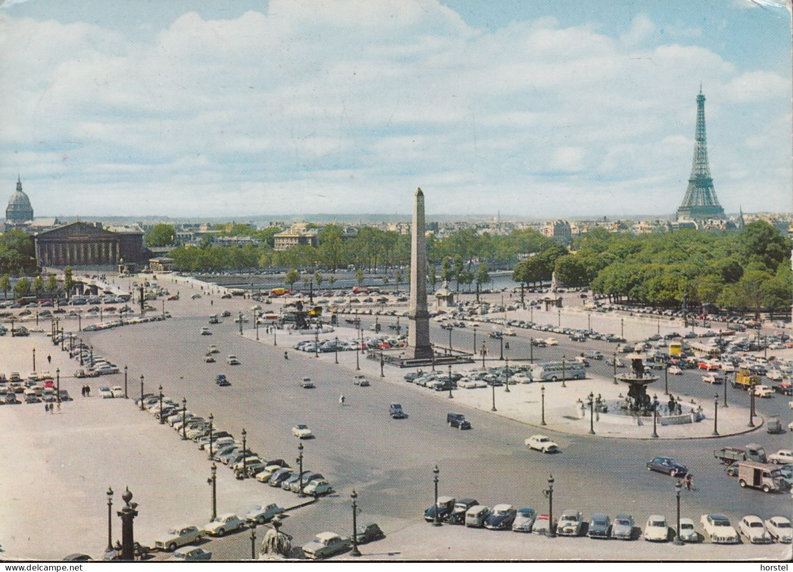 France - Paris - La Place De La Concorde - Cars -  Citröen 2CV - Nice Stamp 1967 - Squares