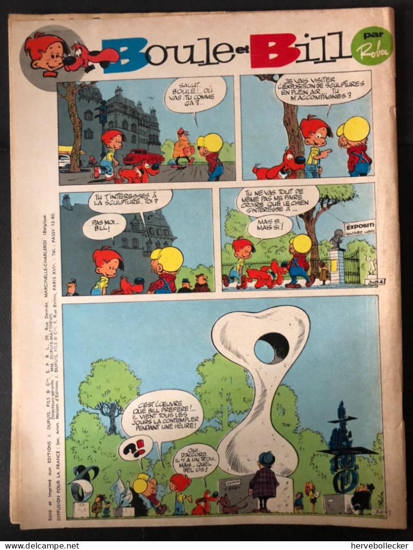 Spirou Hebdomadaire N° 1520 -1967 - Spirou Magazine