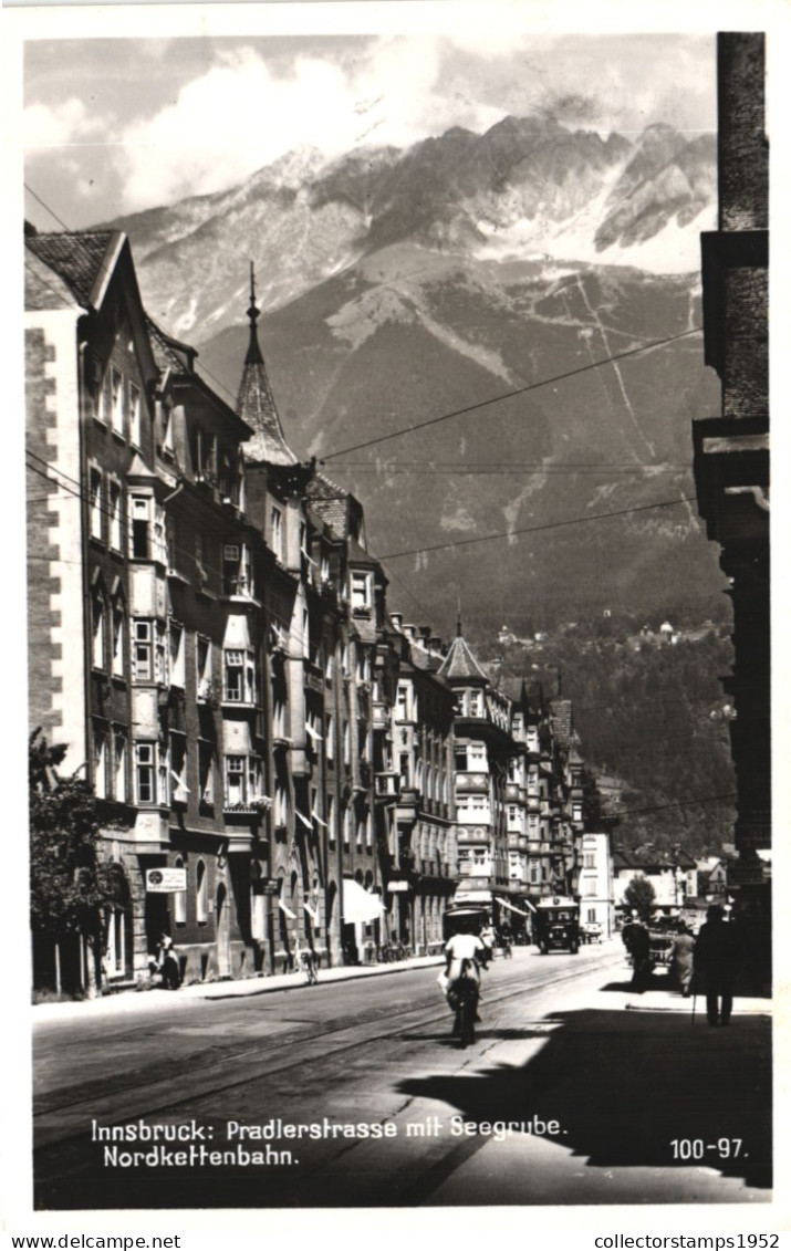 INNSBRUCK, TIROL, ARCHITECTURE, MOUNTAIN, CAR, AUSTRIA, POSTCARD - Innsbruck