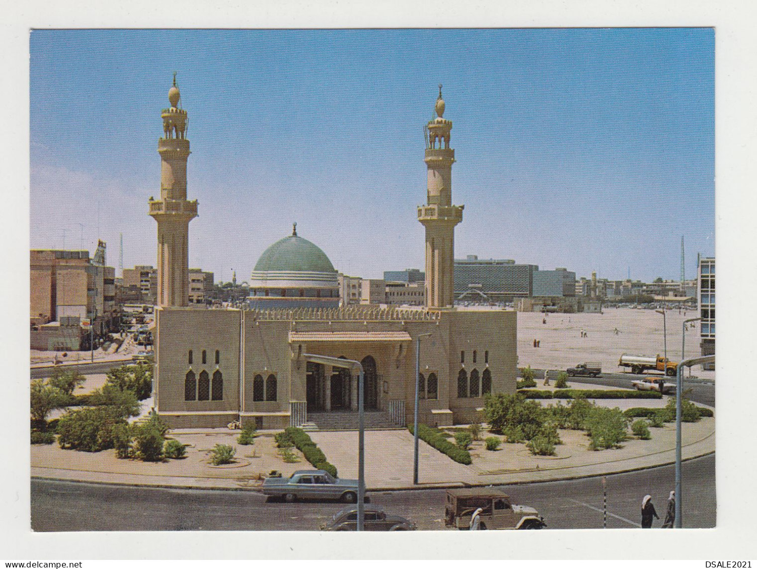 KUWAIT Mosque View, Street, Old Car, Vintage Photo Postcard RPPc AK (33907) - Kuwait