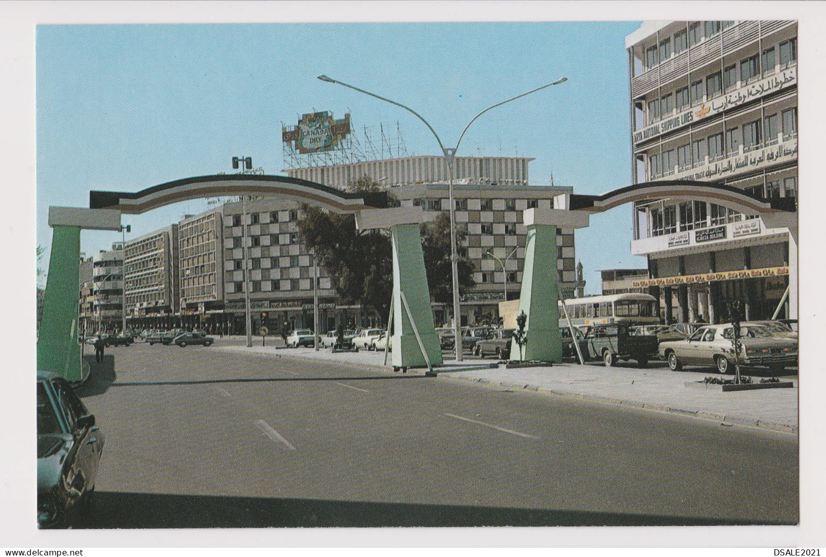 KUWAIT Jahra Street, Many Old Car, Buildings, View Vintage Photo Postcard RPPc AK (1329) - Koeweit